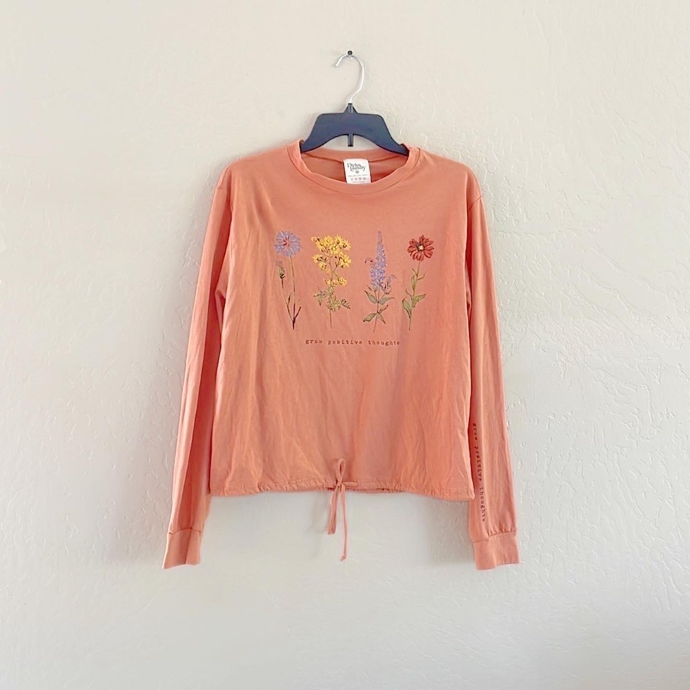 🌿Final Sale Dirtee Laundry‎ Orange Tie Waistline Top